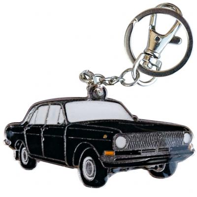 Retro kulcstartó, Volga GAZ M24, fekete Autós kult termékek alkatrész vásárlás, árak
